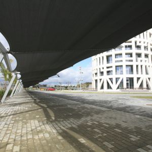 Detail of the fabric of the parking deck
